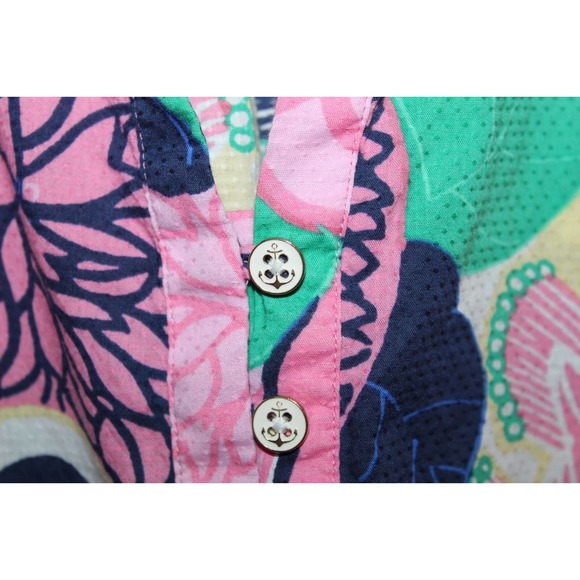 Talbots Floral Popover Textured Lightweight Top Pink Women's Plus Size 2X H14153 - Picture 6 of 12